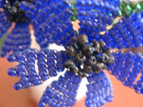 Васильки из бисера мастер класс с пошаговым фото для начинающих схема