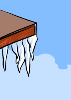 Картинки для детей сосульки на крыше для детей