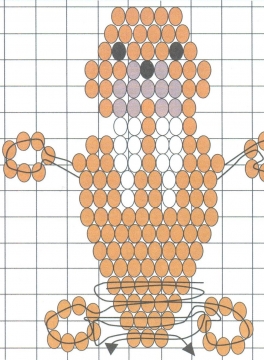 Схема моржа. Морж из бисера. Схема моржа из бисера плоская.