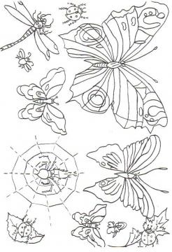 Бабочки вышивка гладью схемы