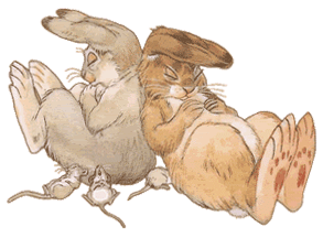 Спящий заяц рисунок