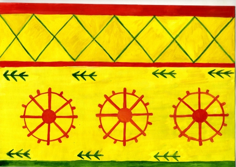 Как нарисовать орнамент в полосе 1 класс