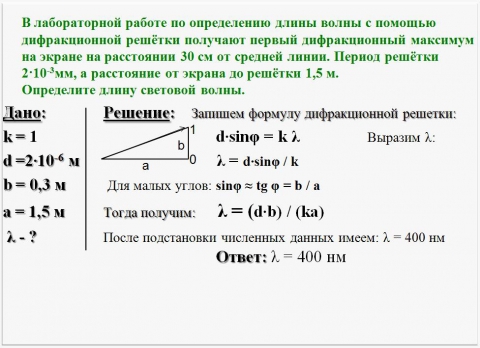 Измерение длин световой волны лабораторная. Измерить длину световой волны с помощью дифракционной решетки.
